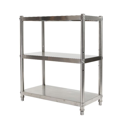 廚房三層置物架微波爐架子加厚不銹鋼收納架家用儲物架3層整理架