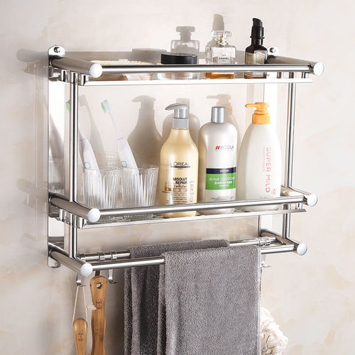 加厚不銹鋼免打孔毛巾架 衛生間置物收納的明智之選